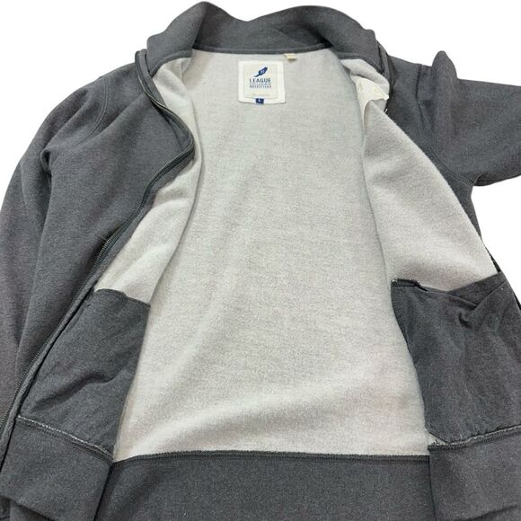 League Mens Gray Yale Collegiate Zip Up Size Large Ivy League Preppy - Picture 5 of 8